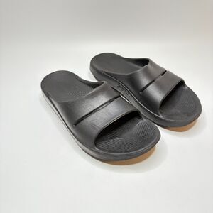OOFOS Ooahh Black Recovery Slides Sport Sandals Size Mens 11/Women's 13